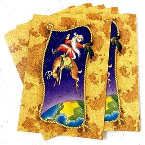 Hallmark Rodeo Santa 12 Christmas Cards Holiday Western Cowboy Novelty Funny